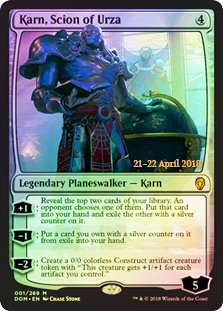 Karn, Scion of Urza - Foil - Dominaria - Prerelease Promo