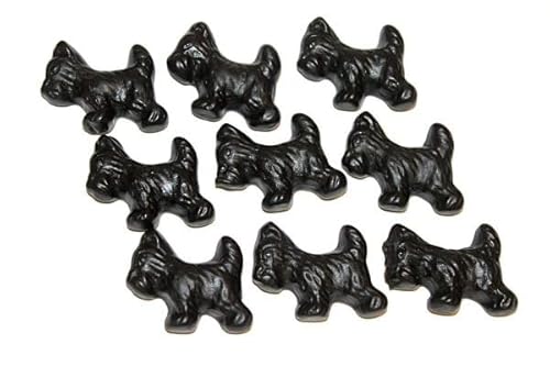 All Natural Black Licorice Scottie Dogs - 1 -lb- Real Licorice Root and Pure Anise - by Nuts n More .Gluten Free-Dairy Free
