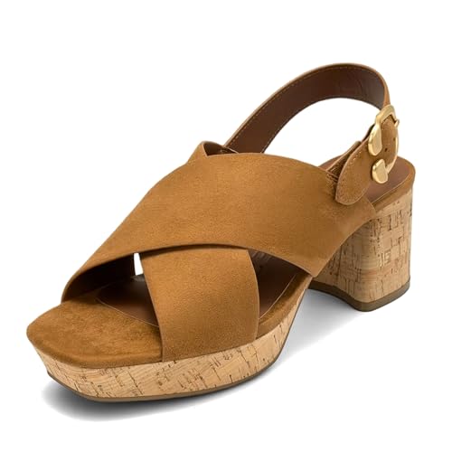 Mules Aerosoles Pura en faux daim marron clair pour femmes pointure 36