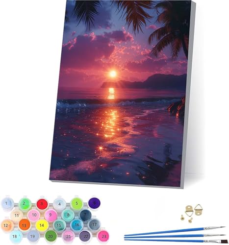 G v yCgoCio[ i DIY Paint by Numbers LbghG h G fW^G uVƃANG̋ l̂߂̃NGCeBuȎ z[ ItBX Mtg 40x50cm t[t Q-