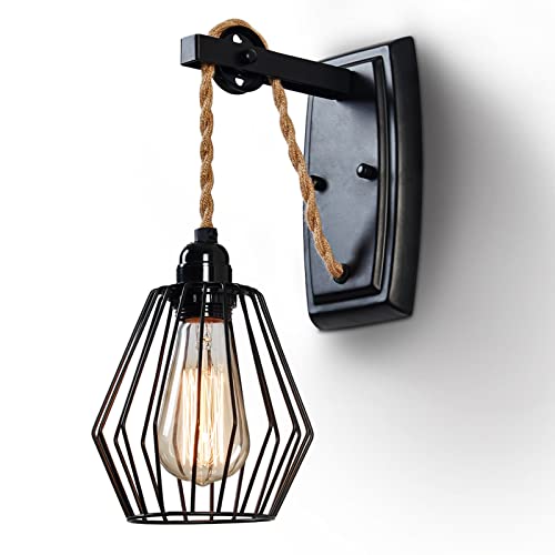 LEDSone Industrial Wall Light Loft Pulley Wheel Lamp Retro Wall