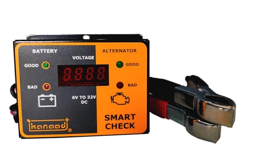 Image of 6 Volt To 32 Volt Dc Corded Electric Digital Voltmeter With Battery Health Indicator And Battery Charging Indicator, Blue