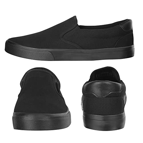 Men's Black Classic Low Top Shoes Canvas Fashion Sneaker with Soft Insole Causal Dress Shoes for Men Comfortable Walking Shoes2
