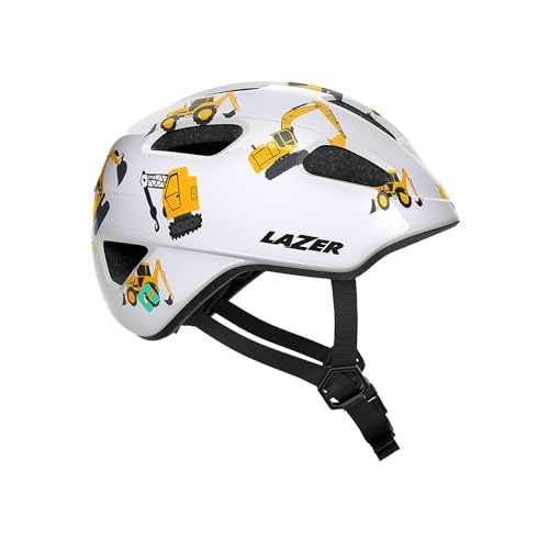 LAZER Pnut KinetiCore Kids Bike Helmet, Lightweight Bicycling Helmet for Children, Youth Unisex Cycling Head Gear, Diggers, One Size