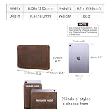 CONTACT'S FAMILY Etui na iPada Mini 7,9/8,3 cala, smukłe, skórzane etui ochronne kompatybilne z iPadem Mini 20.1 cm/21.1 cm (model poziomy) (kawowy)