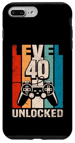 iPhone 7 Plus/8 Plus Level 40 Unlocked Funny Video Gamer Controller 40th Birthday Case
