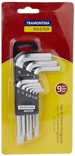 Tramontina 41409209, Jogo Chaves Hexagonais 9 Peças