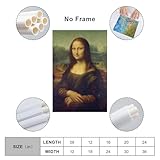 MAIHAIBAO Mona Lisa Canvas Wall Art - Leonardo Da Vinci Famous Classic Painting Poster - Vintage Renaissance Aesthetic Decor for Living Room & Office - 12x18 Inch (Unframed)