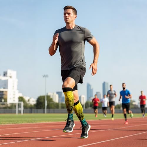 Graduated Compression Socks for Women&Men 5 Pairs Medical 20-30mmhg Knee High Compression Athletic Stockings (Multicoloured 1, Small/Medium(US SIZE)) - Thumbnail 5
