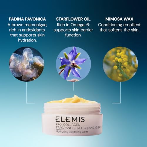 Image of ELEMIS Pro-Collagen Cleansing Balm Makeup Remover, Hydrating Facial Cleanser, Oil Cleanser, Oil Makeup Remover, Deep Cleanse