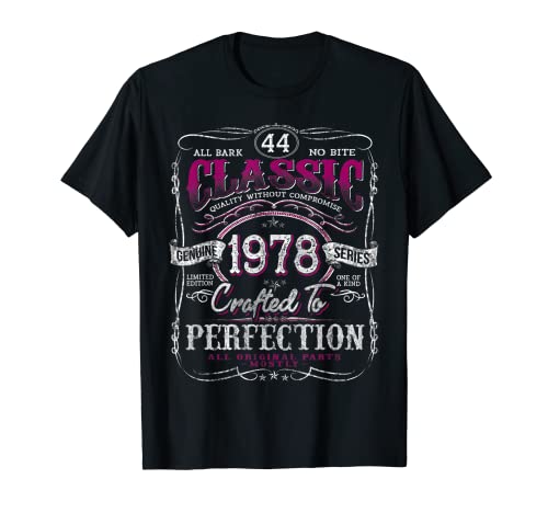 Vintage 1978 Limited Edition - Camiseta (44 años), diseño de 44 años Camiseta