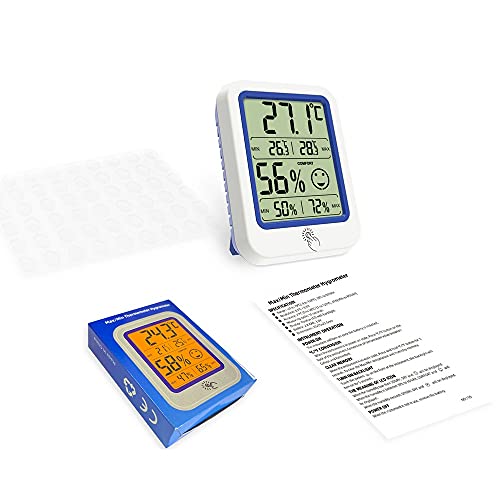 DollaTek Digitales LCD-Thermometer und Hygrometer mit Hintergrundbeleuchtung, für Innenräume