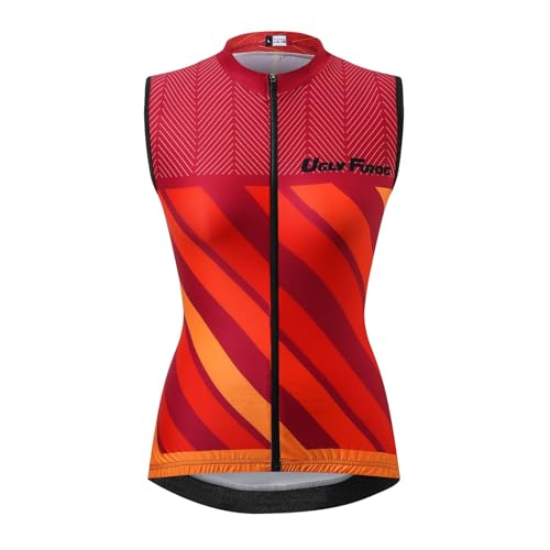 UGLY FROG Radtrikot - Jersey - Fahrradshirt Ärmellos - Radshirt - Bikeshirt MTB - Atmungsaktiv - UV Schutz - Schnelltrocknend - Reißverschluss - Reflektoren