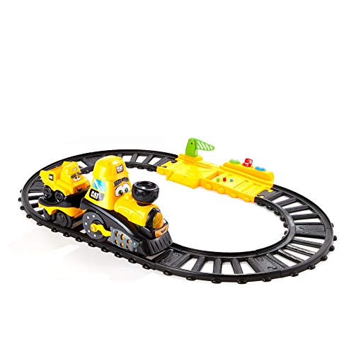Cat Construction Power Track Friends Preschool Train Set, Yellow,Black #TOP3