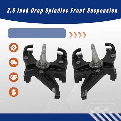 GXYWADY 2.5 Inch Drop Spindles Front Suspension Replacement for Chevy C10 W/Disc Brake 2wd 1963-1970 by GXYWADY - Image 5