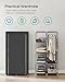 SONGMICS Portable Closet, Clothes Storage Organizer with 6 Shelves, 1 Clothes Hanging Rail, Non-Woven Fabric Closet, Metal Frame, 34.6 x 17.7 x 66.1 Inches, Black URYG84BK