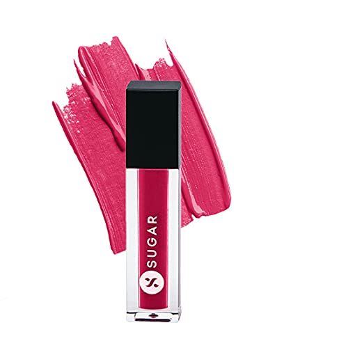 SUGAR Cosmetics Smudge Me Not Liquid Lipsticks for Women | Transferproof & Waterproof | Lasts 12+ Hours | Matte Lipstick | 1.1ml - 02 Brink Of Pink