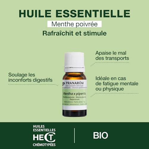 PRANARÔM - Organiczna mięta pieprzowa - Chemotypowy olejek eteryczny - Trawienie & Tonus - 100% czysta i naturalna - HECT - 5 ml