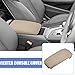 X AUTOHAUX Center Console Cover Lid 8P0864245P for Audi A3 2003-2012 Armrest Cover Pad Replacement Faux Leather Beige
