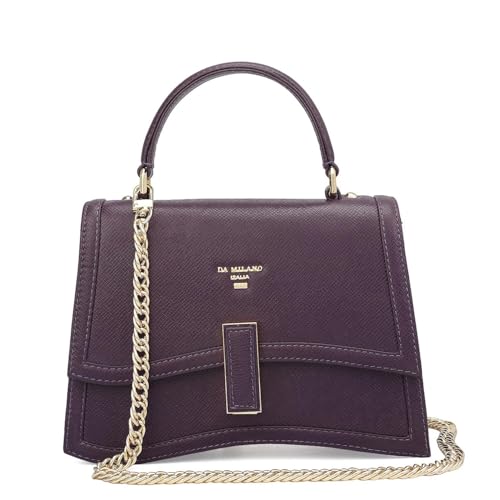 Image of Da Milano Leather Satchel Bag for Women