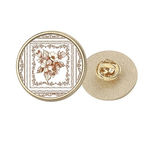 Broche Cadre Baroque ornée d'un motif rond doré pour exprimer votre style unique