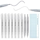 Toimveok 9Pcs Hautmarker Tattoo Tattoo Marker Tattoo Stifte Erwachsene, Professionelle Und Benutzerfreundliche, Langlebige Und Wasserfeste Tinte, Doppelseitiges Design FüR PräZises Zeichnen