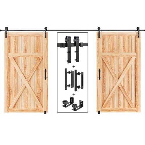 Listado y reviews de Riel doble j para closet que Puedes comprar On-line. 35 EaseLife - Kit de herrajes para puerta de granero y mango de doble corredera, resistente, polea J básica, se desliza suavemente silenciosamente, fácil de instalar (kit de riel de...