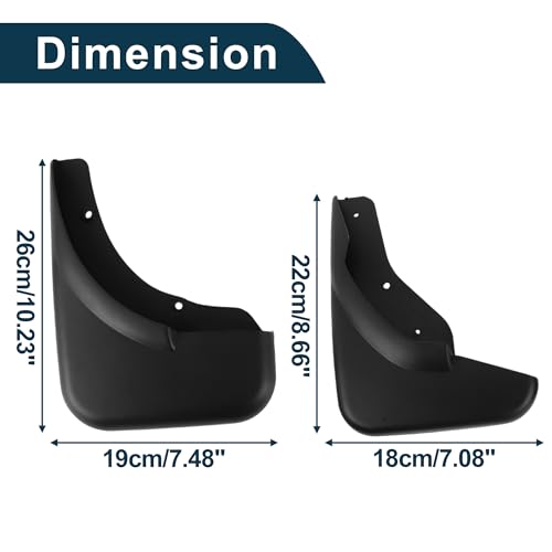 Image of Mud Flaps Splash Guards for Volkswagen Magotan 2007-2011 W /Mount Accessories Mud Guards Front and Rear 1 Set