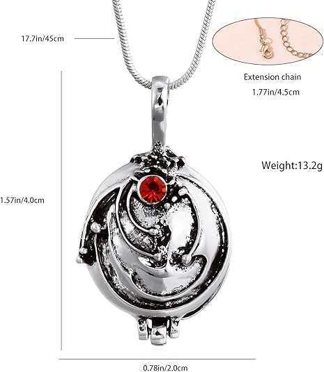 Necklace Pendant Silver Plated Vampire Locket Diaries Necklace - Image 5