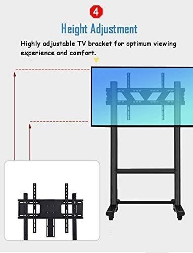 Soporte móvil para TV de 55 a 90 pulgadas con ruedas miniatura 6