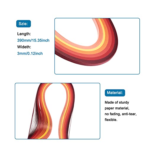 Craftdady 1200 Streifen Quilling Papierstreifen 390 x 3 mm Gradual Rot für DIY Handwerk Party Dekoration