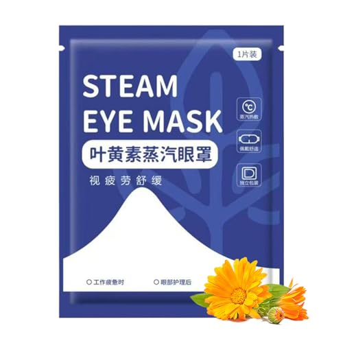 HunicandIU Almohadilla Térmica Ocular - Cubreojos Nocturno con Calor,Antifaz Portátil Bloquealuz Relajación Sueño Meditación Nocturna Vuelo en Avión