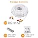 WILDHD 4x200ft BNC Cable All-in-One Siamese Video and Power Security Camera Cable Extension Wire Cord with 2 Female Connectors for All Max 5MP HD CCTV DVR Surveillance System,200ft 4pack Cable, White
