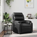 Le cuir synthétique est un matériau extrêmement durable. Il est résistant aux taches et peut être facilement nettoyé avec un chiffon humide. Grâce à sa surface lisse, il présente la beauté luxueuse du cuir véritable. Poche latérale pratique : ce fauteuil dispose d'une poche latérale dans laquelle vous pouvez ranger des objets importants à portée de main. Cadre solide et stable : le cadre en bois et métal assure une structure solide et une grande stabilité. Ce fauteuil TV est confortable et durable. Maximum 110.