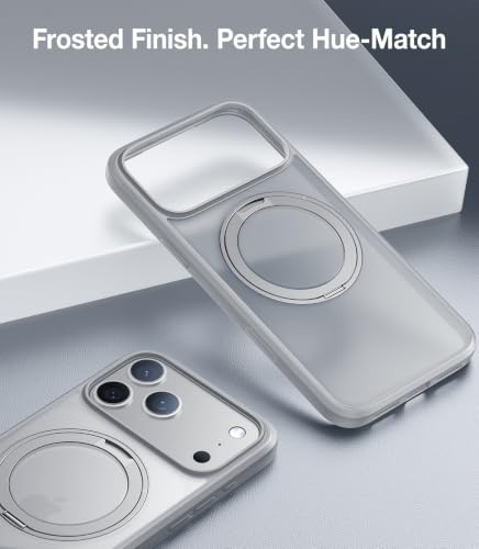 Image of TORRAS for iPhone 17 Pro Max Case Silver, 360 Magnetic Stand, O1S Series