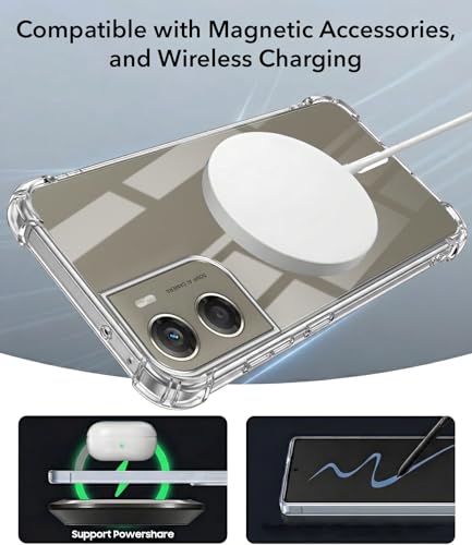 Image of Jkobi Shockproof Crystal-Clear Back Cover for Motorola Moto G06 Power (Magsafe Wireless Support | Drop & Camera Protection | Hard Polycarbonate)