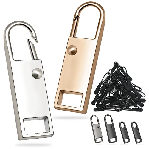 24Pcs Zipper Pull - Zipper Pull Replacement, Zipper Puller Helper, Zipper Repair Kit, Detachable Metal Zipper Pull Tab & Nylon Zipper Pull Cord, Zipper Slider Replacement, Zipper Fixer By Red Snail #TOP20