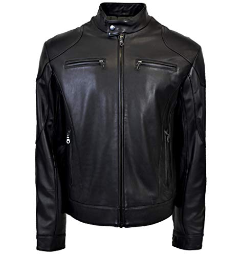 Victory Outfitters Men's Genuine Leather Classic Racing Jacket