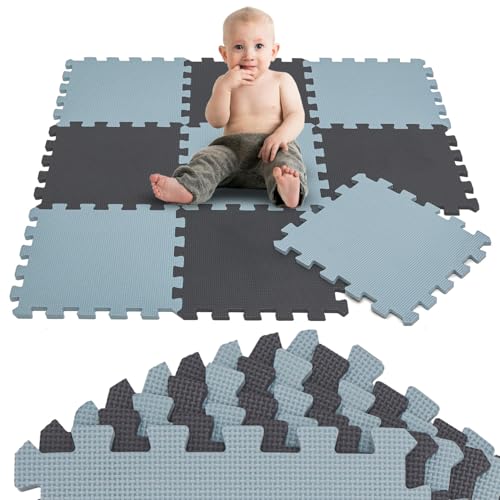 LittleTom 9 Teile Spielmatte Baby Puzzlematte ab Null - 30 x 30...
