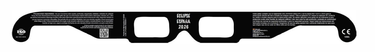 Gafas Eclipse Solar Homologadas ISO 12312-2:2015 y Certificadas CE para Observar Eclipses con Máxima Seguridad, Cumplen Normativa UE 2016/425, Fabricante Español, Color Azul — view 7