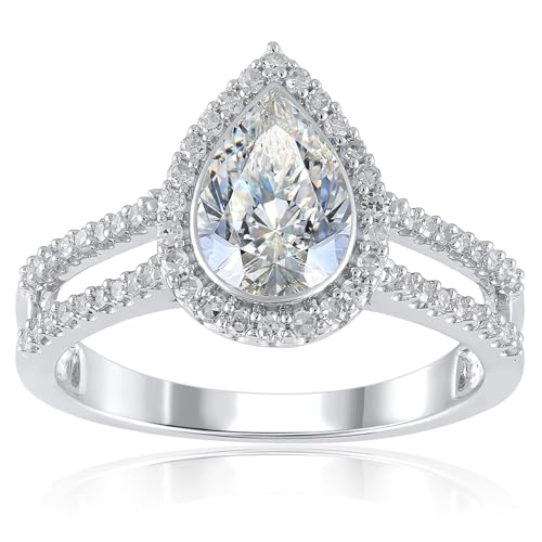 Lab Grown Diamond Rings for Women 925 Sterling Silver or 10K Gold White Gold/Rose Gold/Gold Diamond Engagement Ring（D Color VVS1/VVS2 ）