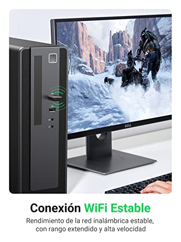 Redes, Wireless adaptador wifi pc escritorio Marca UGREEN (3)