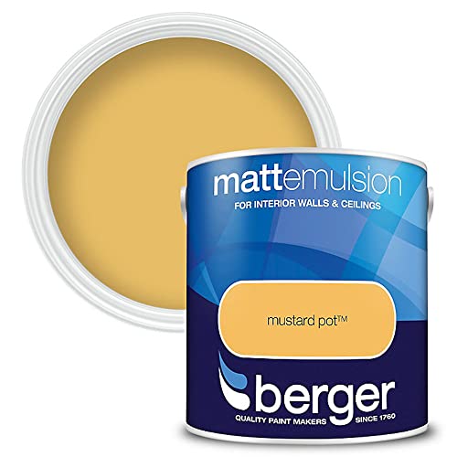 Berger 2.5L Matt Emulsion Mustard Pot