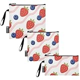 SyXIOP Paquete de 3 bolsas reutilizables para bocadillos y bocadillos portátiles para niños, para artículos de viaje, organización del hogar