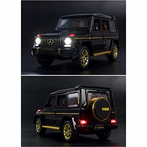 Image of 1:32 Scale Mercedes AMG G63 Toy Car | Metal Pullback Diecast Car for Kids with Openable Doors, Sound, Light Effects Toy for Car Enthusiasts (Color As Per Available), Black