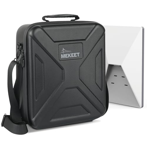 MEKEET Starlink Mini Case - Ultra-Light Portable Storage for Starlink Mini Dish & Accessories, Shockproof & Splash-Resistant, Dual Carry Options, Ideal for Travel, Camping, RV Adventure (Black)‌