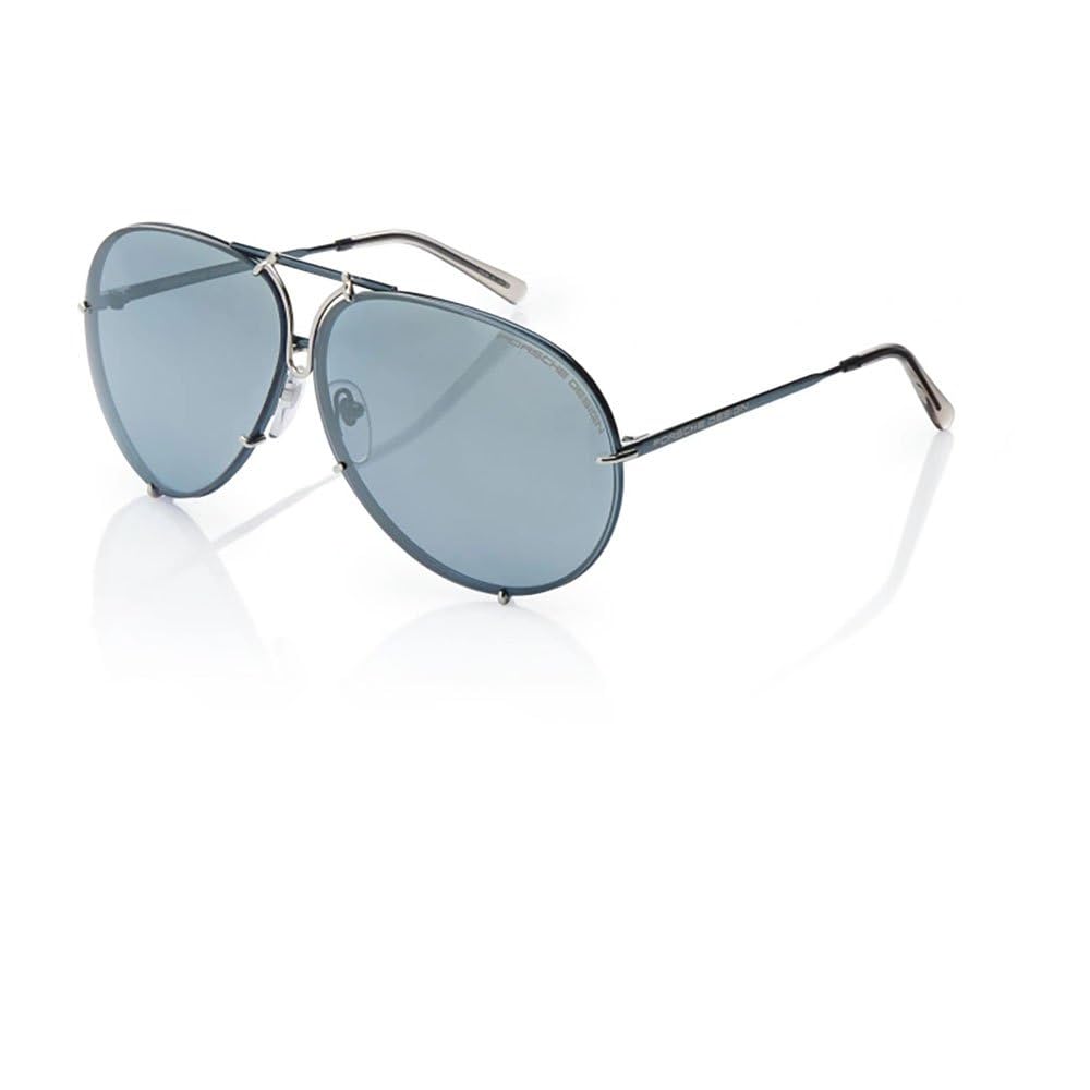 P8478 Iconic Sunglasses (69mm, V - Blue/Lens - Light Blue, Silver Mirrored/Extra Lens - Mercury, Silver Mirrored)