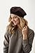 EGANO Wool Beret - Classic French Beret Hats for Women - Stylish and Timeless Fashion Accessory for Every Wardrobe Brown