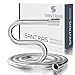 Produktbild SANTRAS® Duschschlauch PREMIUM Chrom 0,70 m MADE IN GERMANY mit Wassersparer  Besonders flexibel und verdrehsicher mit DURCHFLUSSBEGRENZER  Brauseschlauch in Edelstahloptik aus Easy Clean Material