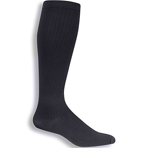 Dr. Scholl's Men's Microfiber Firm Support Socks, Navy, Large